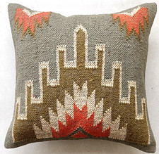 Handmade Square Jute Kilim