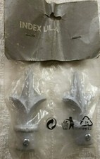 Ikea Index Lilja Curtain Rod Knob Silver/Grey Fleur De Lys