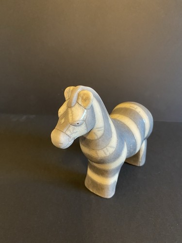 Raku style zebra - raku,