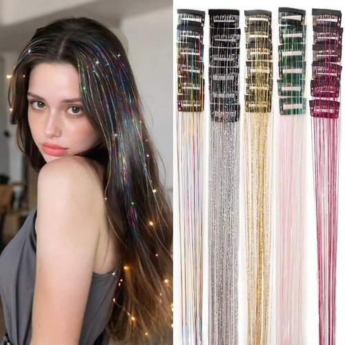 Gold hair tinsel - gold,