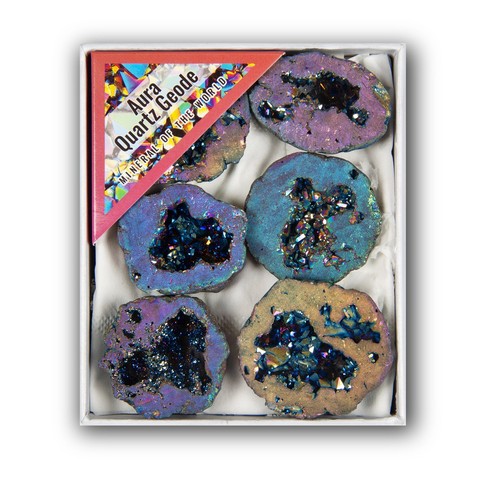 Aura quartz geode mini - , tray