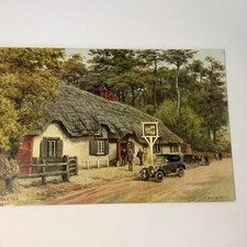 Antique Postcard - Cat & Fiddle Inn. New Forest. J. Salmon. Salmon Series.