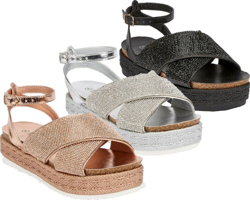 Ladies wide fit wedge platform - wedge,