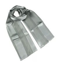 Chiffon Satin Plain Striped Lightweight Soft Silky Ladies Scarf Shawl Wrap