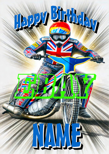 Personalised speedway themed - personalised,