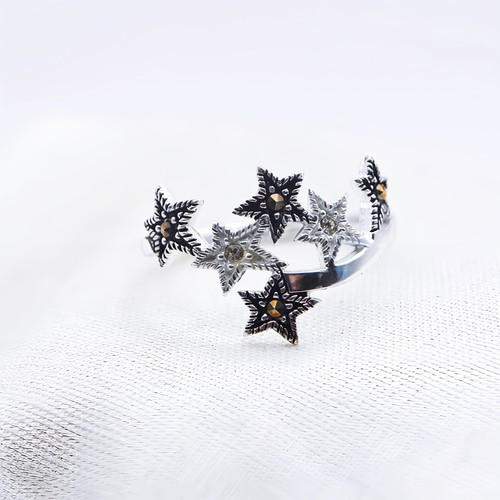 Starburst ring 925 silver - 925,