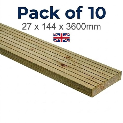 10x timber decking boards 6m - 10x,