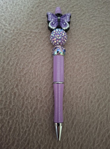 Butterfly beaded pen - beaded,
