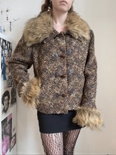 Faux Fur Afghan Coat Boho