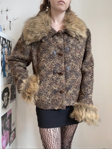 Faux fur afghan coat - fur, boho