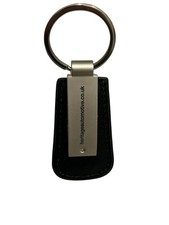 GENUINE  HERITAGE AUTOMOTIVE MAIN DEALER CAR KEY FOB KEY RING LEATHER & METAL 