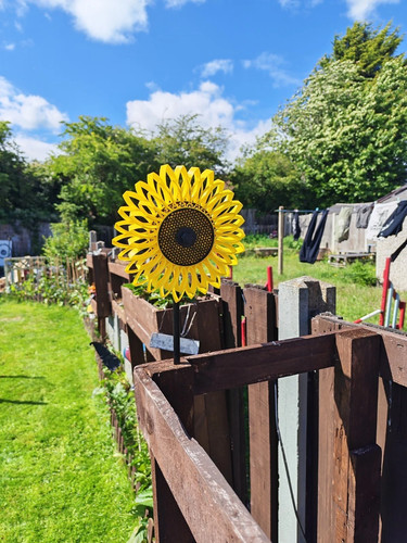 Sunflower windmill garden - windmill,