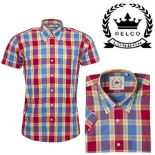 Relco Men's Blue Red Tartan
