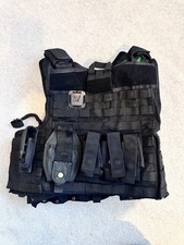 Warrior  Assault Systems - MOLLE Tactical Plate Carrier - With Pouches - Black  