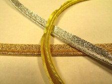 3 mm Gold/Silver Flanged Piping Cord Fabric Piping Cord Piping Sewing