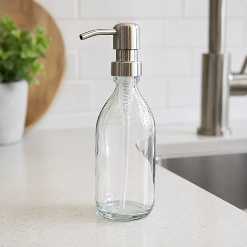 Clear glass soap - glass,