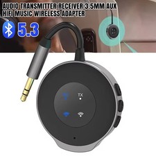 Bluetooth 5.3 Audio Transmitter Receiver 3.5MM AUX HiFi Music Wireless Adapter