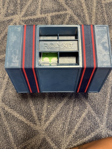 Vintage blue rolykit - vintage, organizer