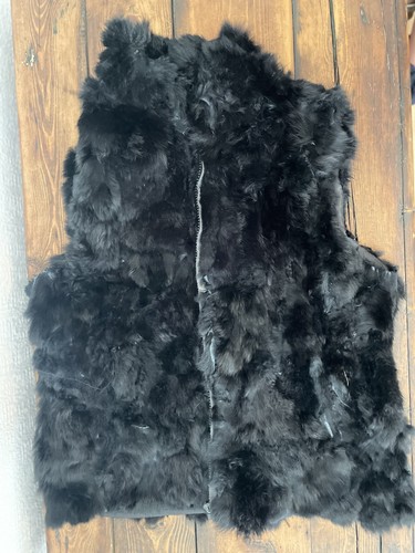 Vintage rabbit fur black - vintage,