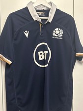 Scotland Macron 2020/2021 Authentic Rugby Union Shirt Size Large VGC