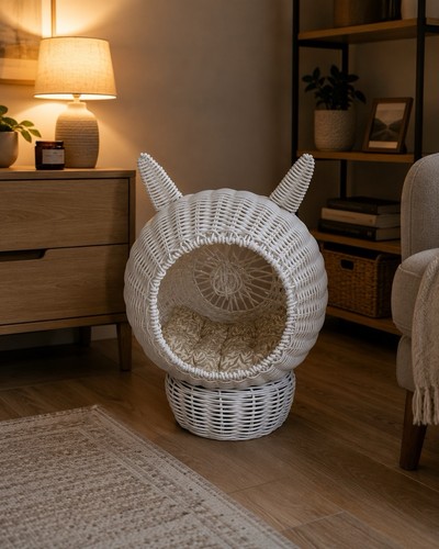 Wicker cat igloo - wicker,