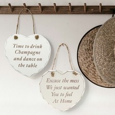 NEW HANGING WOODEN HEART