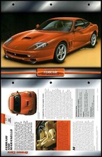 Ferrari 550 Maranello - 1996 - Sports - Atlas Dream Cars Fact File Card