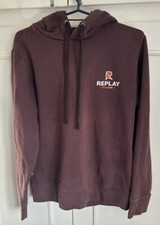 replay hoodie Size Men’s Medium Burgundy Colour Used Excellent Condition