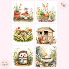 6 x Garden Animal Friends Card