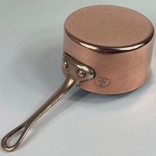 VINTAGE FRENCH SMALL LINED COPPER PAN STAMPED MADE IN FRANCE, ART & CUISINE