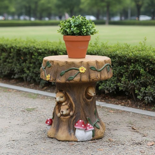 Squirrel stool hand painted - squirrel,