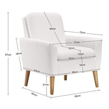 Modern Accent Arm Chair Upholstered Single Sofa / Storage Bench for Living Room