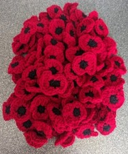 50 handmade Red poppies 4cm