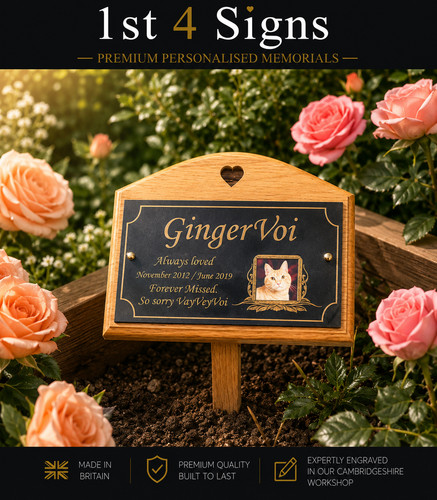 Cat memorial plaque - memorial,