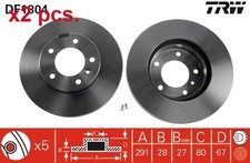 X2 PCS FRONT BRAKE DISC ROTORS