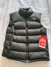 BNWT The North Face Mens Nuptse 2 Vest/Gilet - Fig Green (RARE COLOUR)