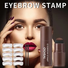 Eyebrow Stamp Kit Shaping Brow Makeup Stencils Set Waterproof Definer Eye SET UK