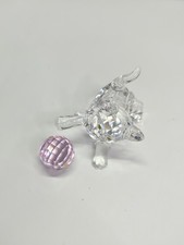 Swarovski Clear Kitten with Pink Wool / Ball – Item No 631856 - No Box #V