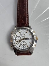 Pulsar Alarm Chrono Watch 35mm Geniune Leather Straps