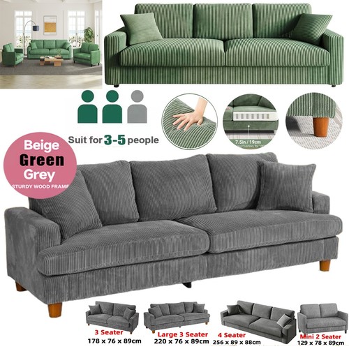 Jumbo cord sofa 4seater - jumbo,