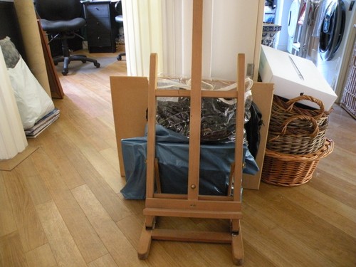 Wooden artist easel table top - easel.,