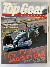 BBC Top Gear Magazine Tiff Drives Jag's F1 Car Exclusive Track Test July 2000