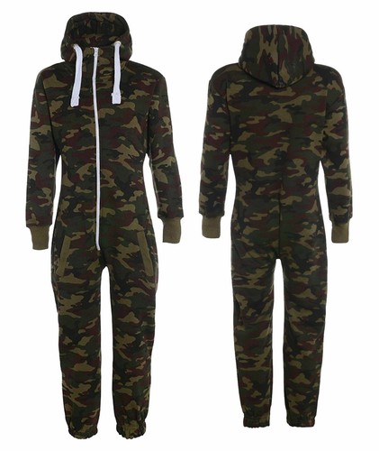 Kids army camo print hooded - camo,