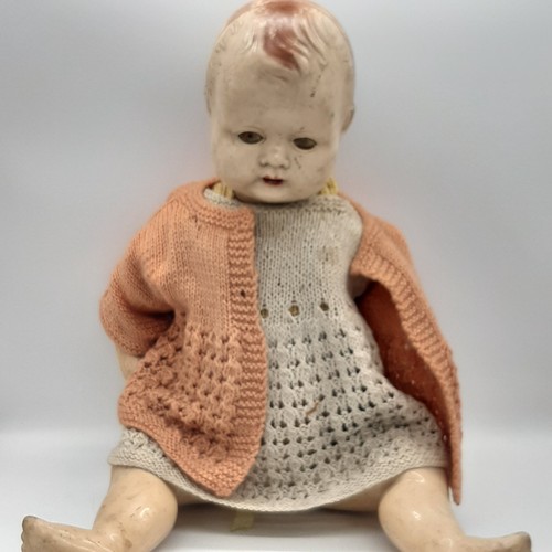 Vintage hard plastic baby doll - plastic,
