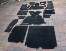 JAGUAR E TYPE S3 / V12 Black Carpet set. Great used cond'n. 18 assorted pieces