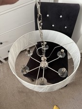 Next, Brushed Chrome Burford 5 Light Chandelier Light