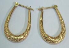 PAIR  9 CARAT GOLD HOOP EARRINGS WEIGHT 1.5 GRAMS
