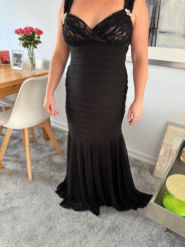 Retro black evening gown