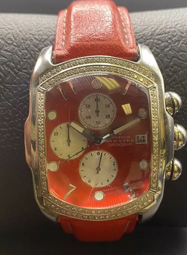 Aqua master red diamond bezel - aqua,