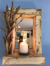 Whitewashed Driftwood Mirror